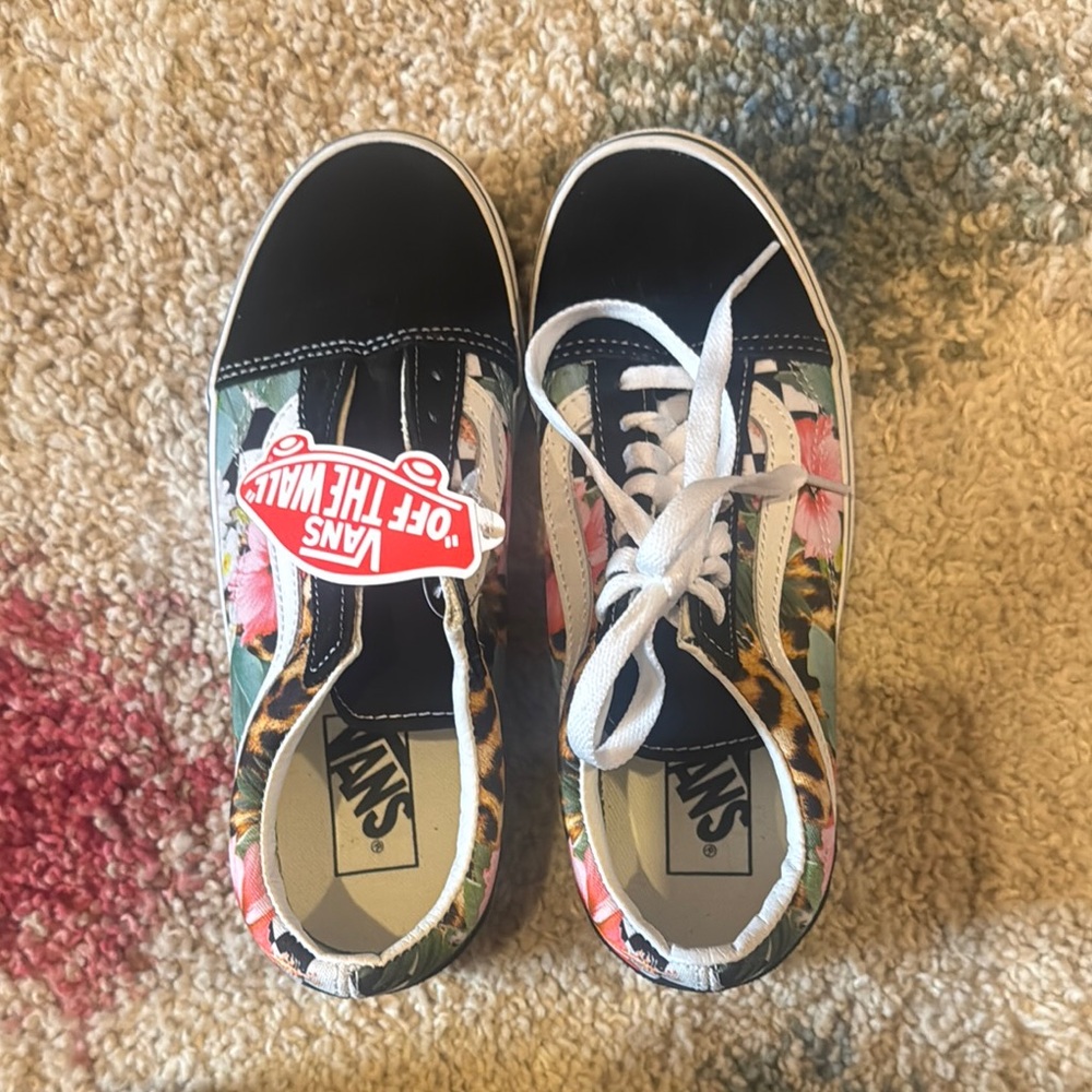 Vans Kids Floral Black Sneakers